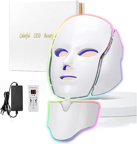 Blue Red Light Therapy Face Mask 7 Colors LED Skin Care