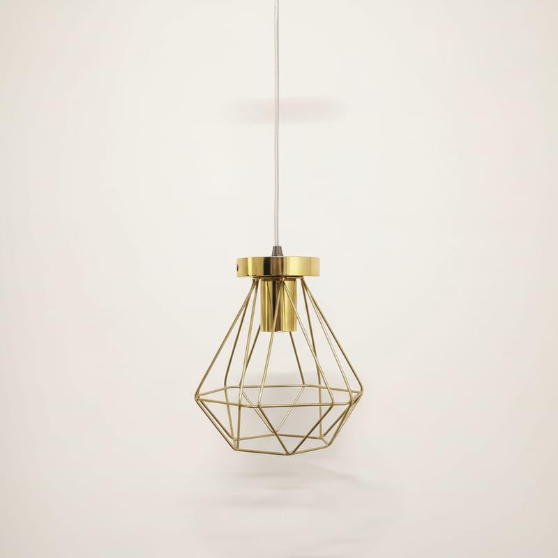 Modern Decorative Chandelier Indoor Light Fixture for Home & Interior Spaces – Versatile Ceiling Lighting for Living Rooms, Bedrooms, Dining Areas - Diamond Style - Metal - Gold