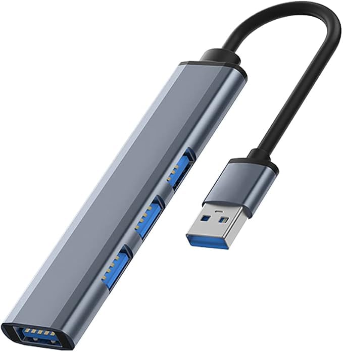 USB 3.0 Hub with 4 Ports 3.0 & 3 2.0 Port for MacBook Pro Air PS4 Xbox and iOS & Android Multi-PC Devices Silver