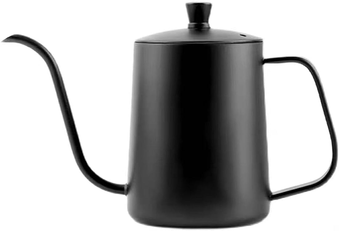 Benting Pour Over Coffee Kettle - 600ml Gooseneck Spout for Perfect Drip Coffee - Long Narrow Stainless Steel Pot (Black)