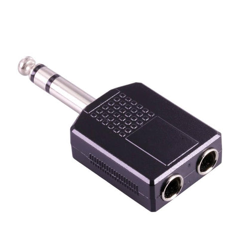 (1Pcs) Audio Jack Splitter 2x6.35mm Female to 1x6.35mm Male – Connect Two Headphones to One Output | Audio Jack Splitter 2x6 35mm Female 1x6 Male | Durable construction | Easy