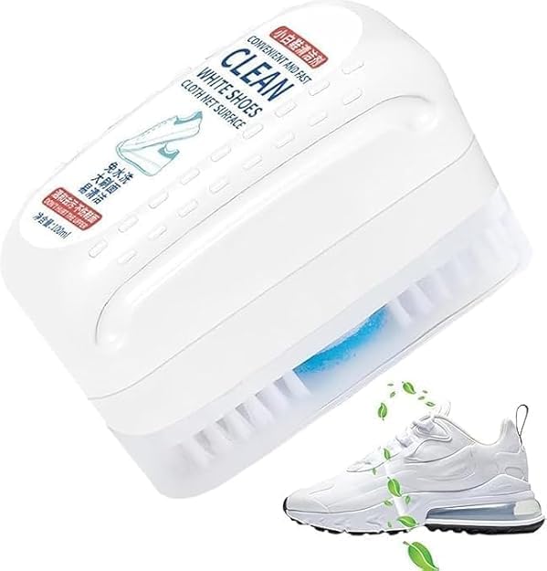 White Shoe Cleaning Brush, Quick and Effective Cleaning Tool for Shoes and Clothes, White (1)