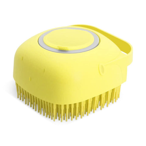 SOLDOUT Silicone Body Bath Brush with Gel Dispenser Soft Massage Loofah Pet Dog Shampoo Grooming Brush, 80ml