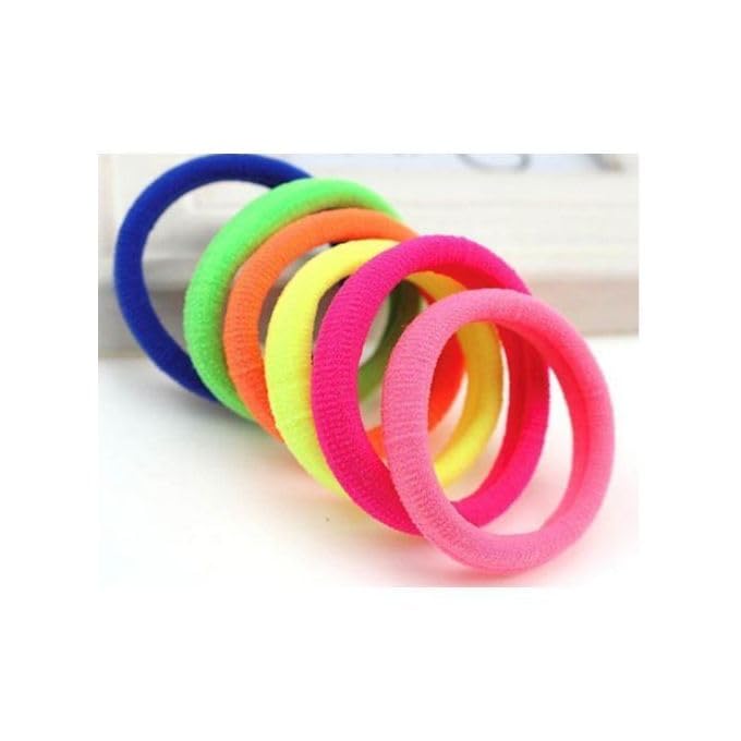 Hair Ties for Women, Seamless Thick Hair Bands, No Damage, Cotton Elastic. (Multicolor, 20pcs Larg)
