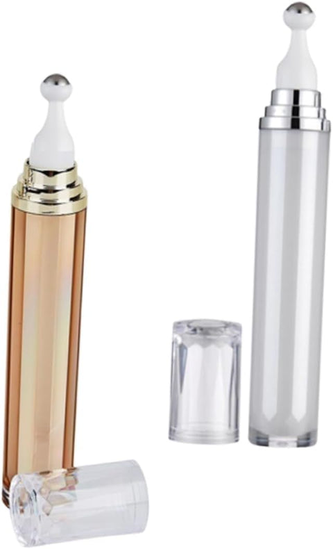 GQ 2pcs Eye Cream Bottles Makeup Lotion Bottle Roller Ball Bottles Rolling Ball Bottles Essential Oil Roller Bottles Perfume Dispenser Cosmetic Sub Bottle Liquid Makeup Eye Bottles