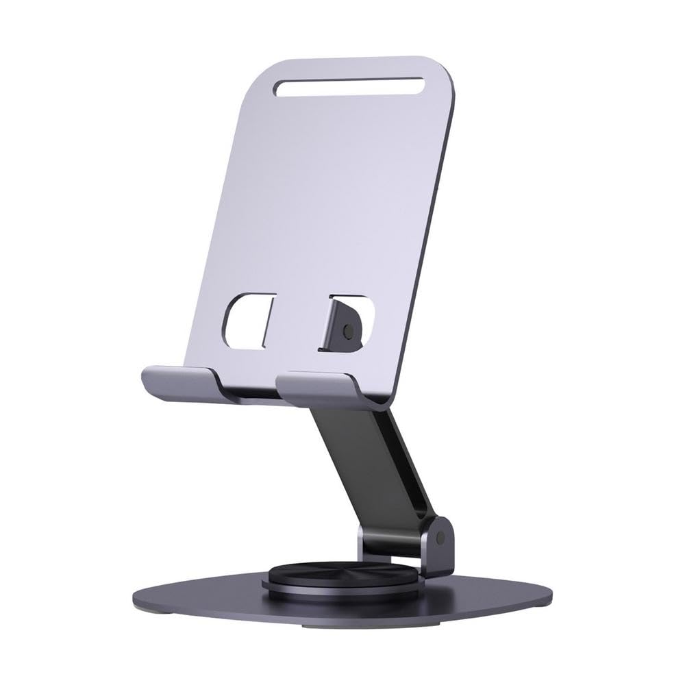 360° Adjustable Metal Mobile Stand with Stable Base for All Smartphones
