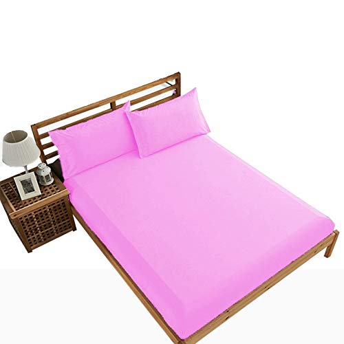 tigers trade lines Single Size, Cotton,Solid Pattern, Pink - Fitted Sheets