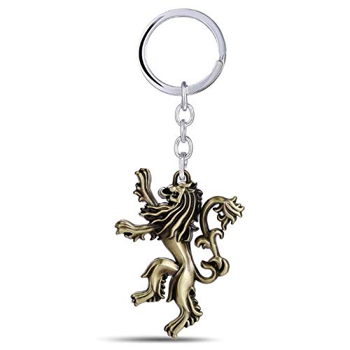 Game of Thrones Inspired House Lannister Lion Rampant Keychain