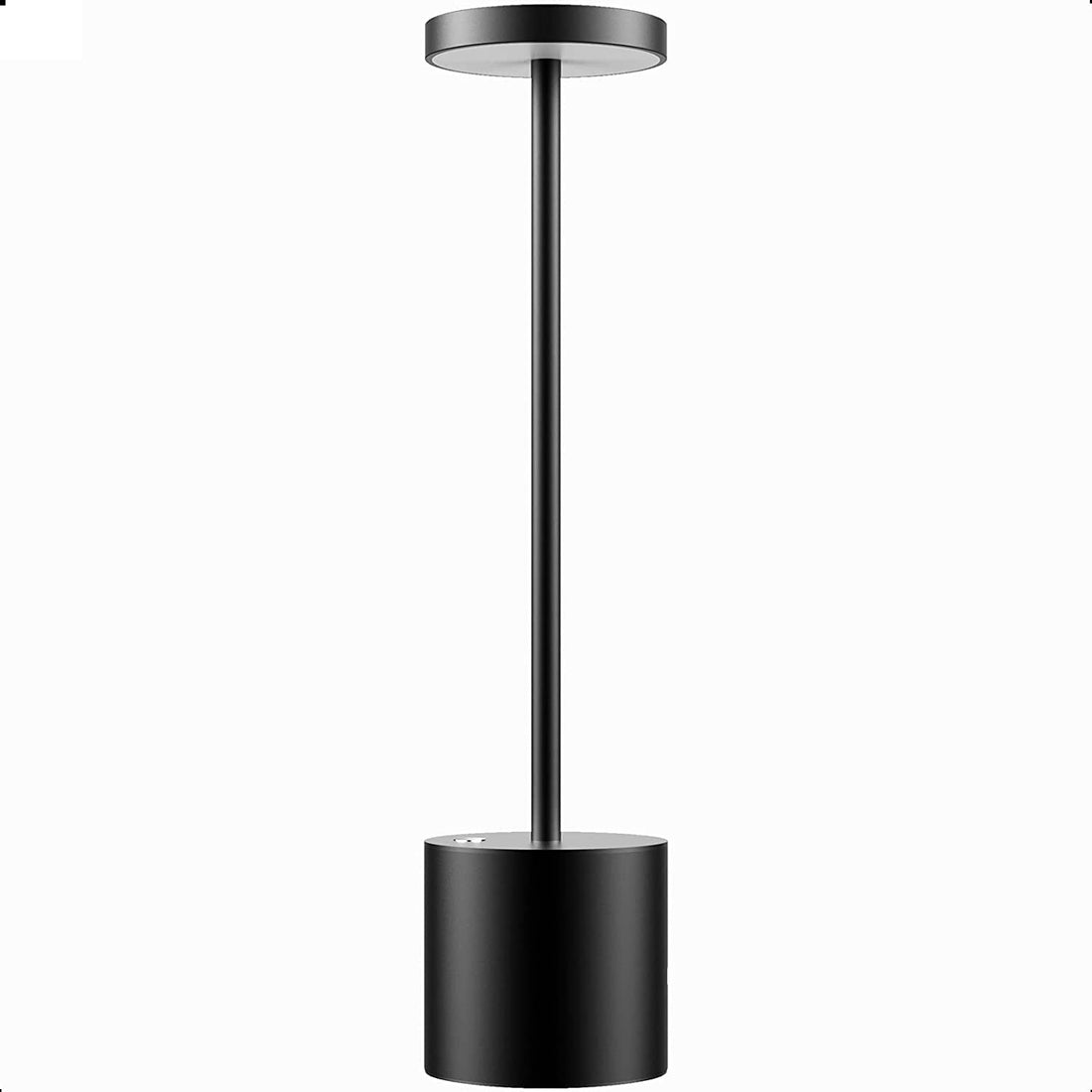 Wireless Rechargeable LED Table Lamp, Modern 13.5 Inch Laptop Desk Lamp, 3 Brightness Levels 6000mAh Battery Operated for Bar Restaurant Dining Table Lamp