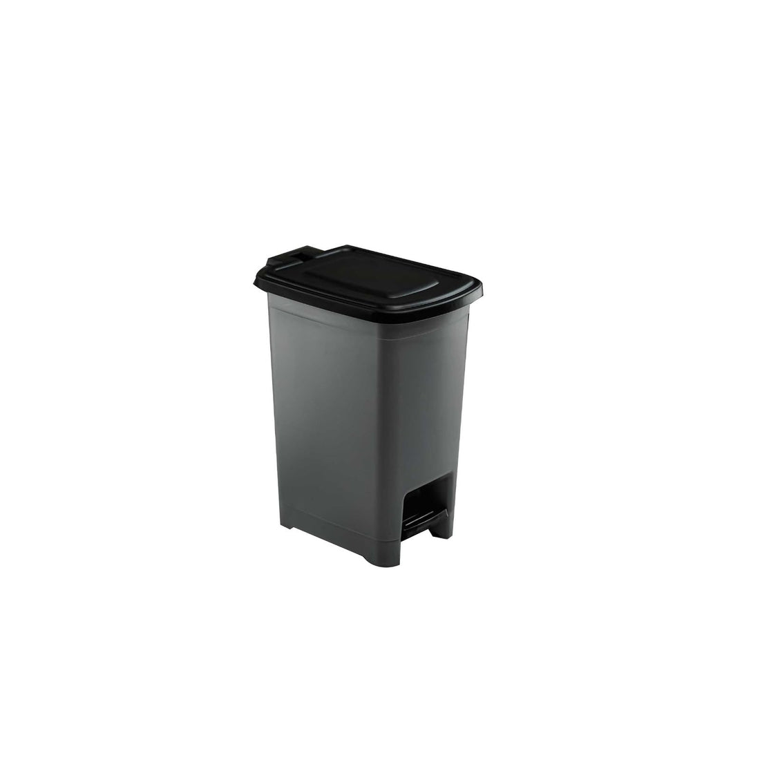 Aksa Slim Trash Bin 10 Liter Dark Grey With Black Lid