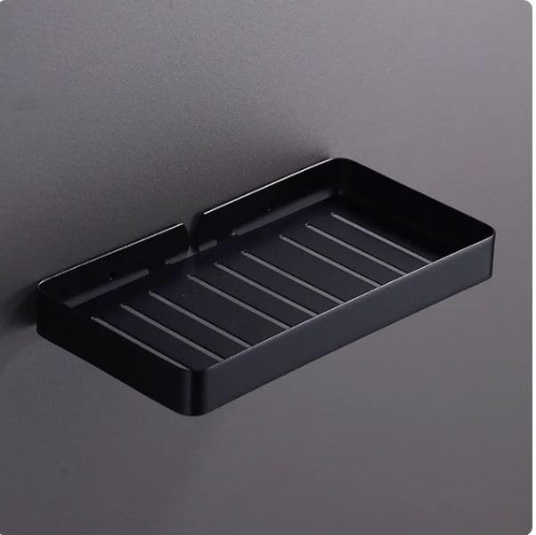 Black Stainless Soap Rack Antibacterial and Rustproof for Use in Bathrooms, Sinks, Kitchens with Durable Wall Design, Save Space and Enhance the Aesthetic of Place