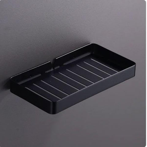 Black Stainless Soap Rack Antibacterial and Rustproof for Use in Bathrooms, Sinks, Kitchens with Durable Wall Design, Save Space and Enhance the Aesthetic of Place