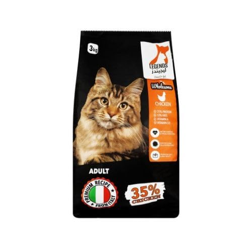 Legends Adult Cat Dry Food with Chicken (pack of 3kg, Chicken) from pets zone