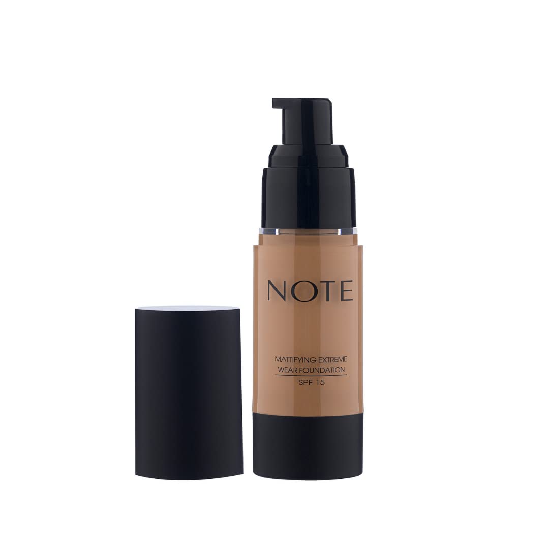 COSMETIC NOTE - Mattifying Extreme Wear Foundation | Matte Effect & Long-Lasting Foundation | Uniform & Shine-Free Complexion | SPF 15 | Oily & Combination Skin (08 Sunny)