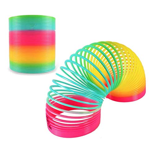 zy Children's Toys slinky spring ring circle Rainbow circle Magic Mini hula hoop kids toy Gift 1pc