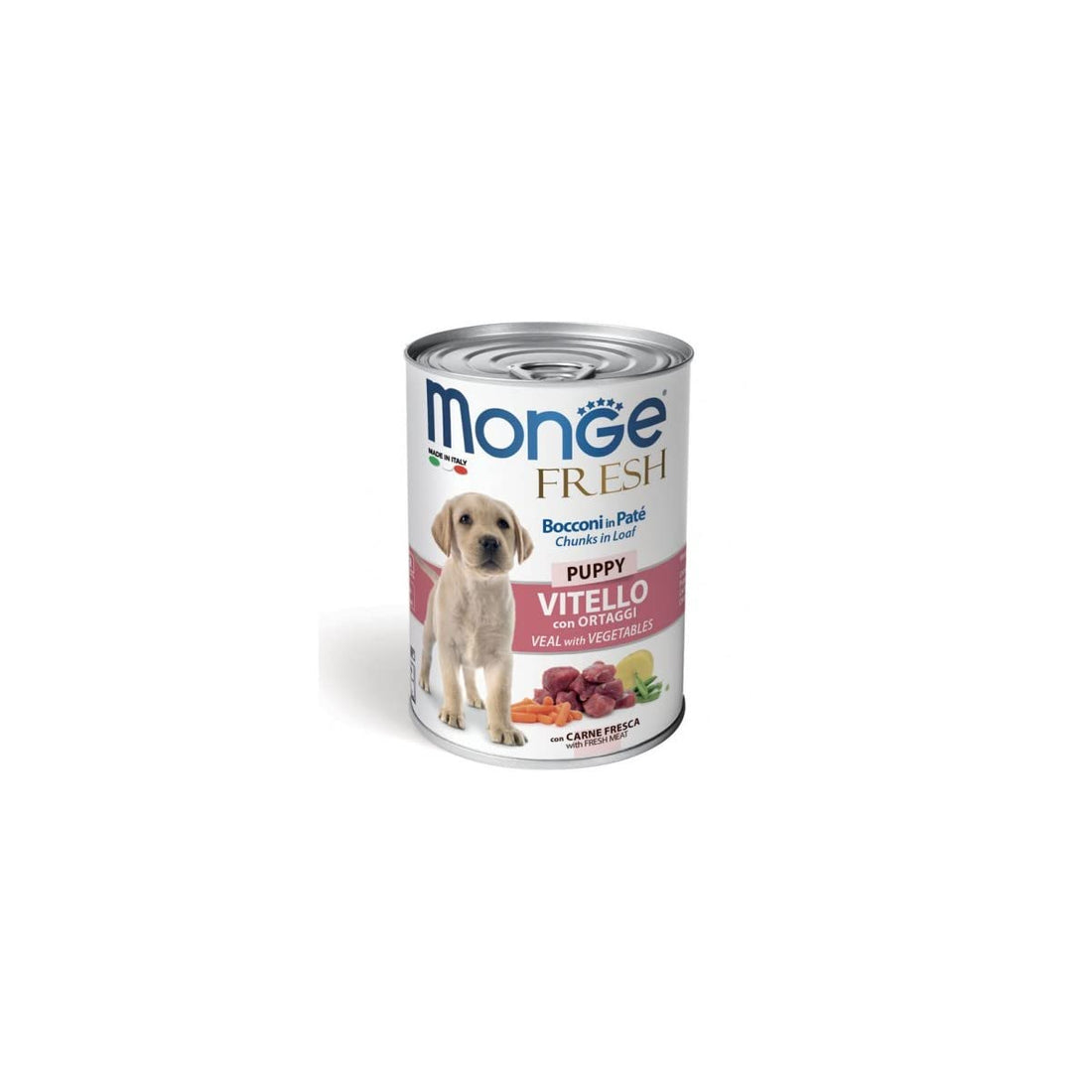 Monge Super Premium Chunks Fresh Puppy Veal&Vegetables Dog Wet Food 400g