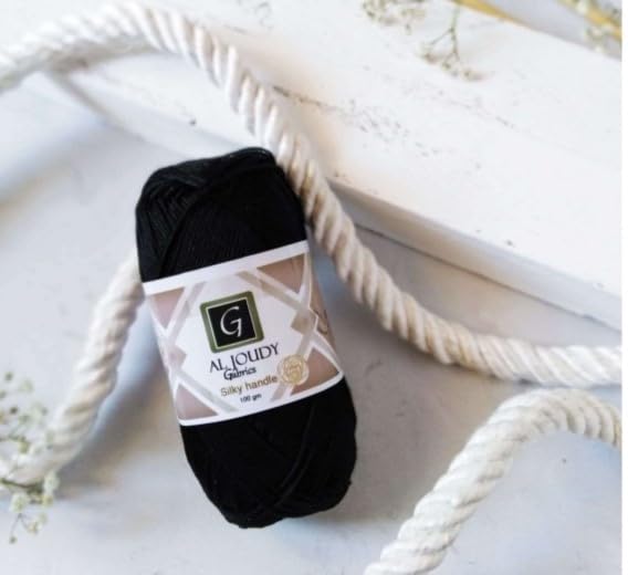 Al Joudy Crochet and Knitting Yarn – 100% Pure Egyptian Long Staple Cotton – Soft and High Quality – Suitable for Amigurumi and Crafts – 100 Grams – Multi Colors - Code 45