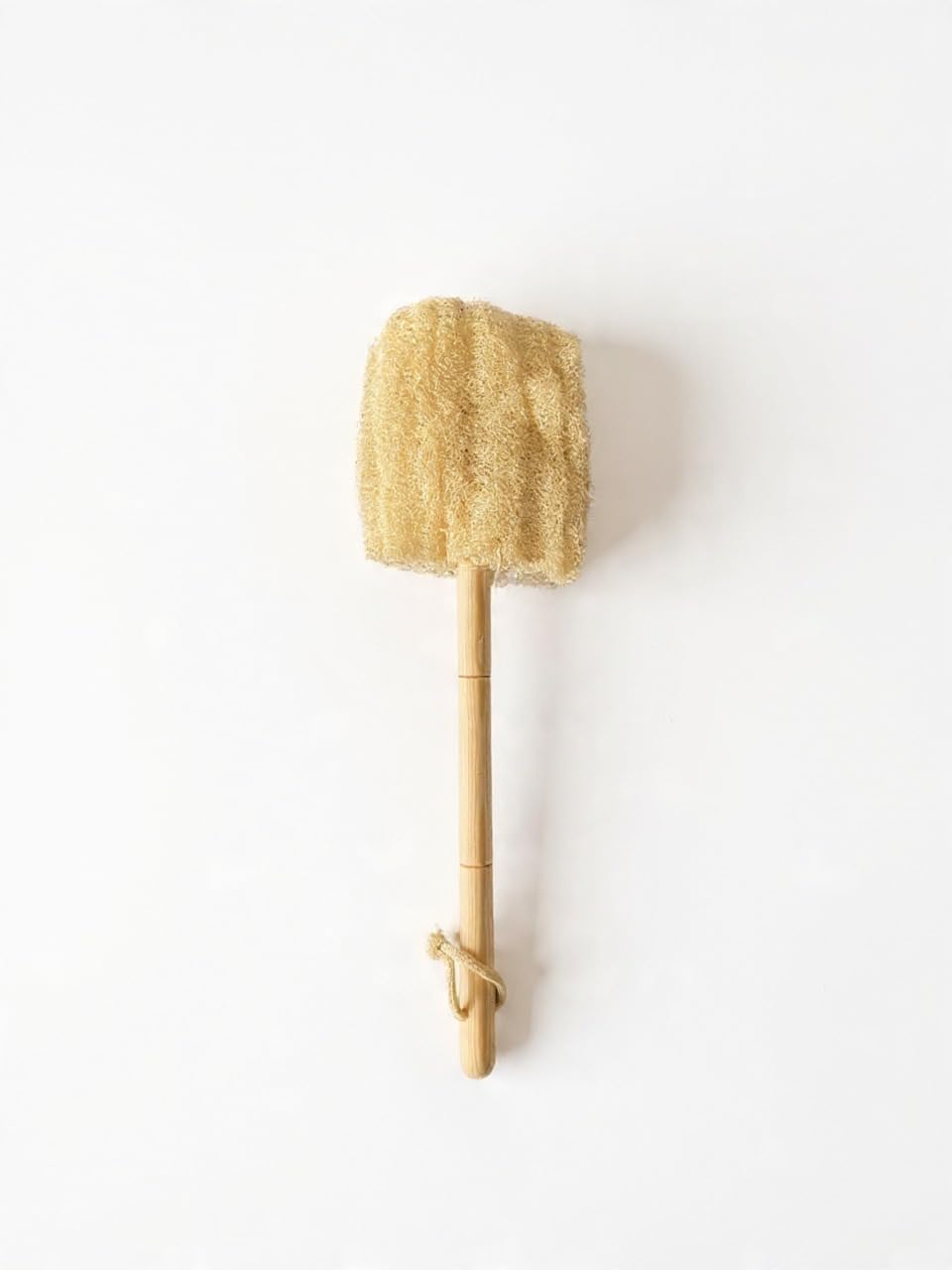 Egyptian premium natural back loofah, body back scrubber, skin exfoliator, organic sponge, dead skin remover, shower loofa with rope and wooden hand, eco friendly, cellulite massager,12cm loofah