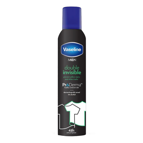 Vaseline Double Invisible (Men) Pro-Derma Antiperspirant Spray 250 Ml | 48H Sweat Protection And Long Lasting Freshness