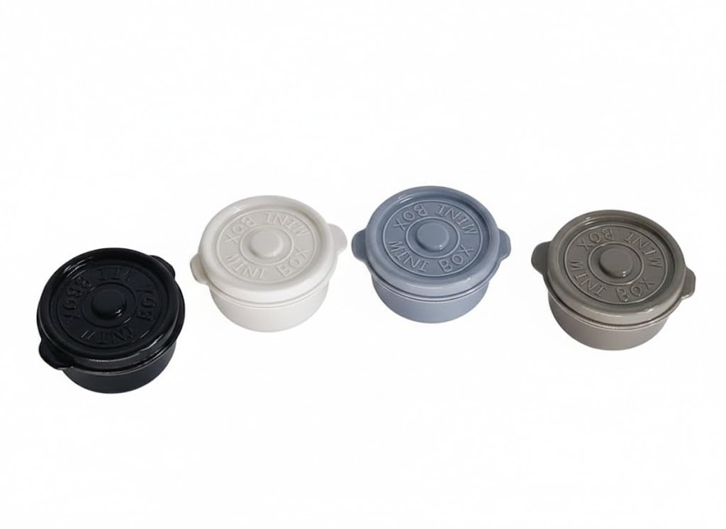 Sauce Container Set of 4 with Airtight Lid - 46ml | Practical Design for Daily Serving and Preservation - 2 Sets Each Set 4 Small Canisters