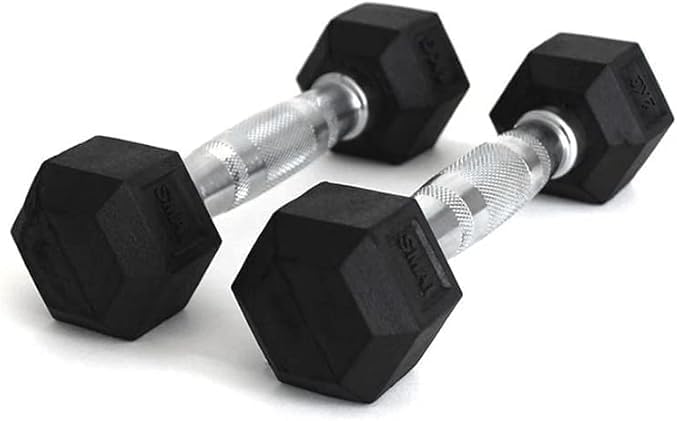 ls2021 hex dumbbells, 2 kg - chrome black