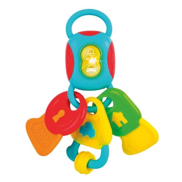 Light 'N Sounds Teething Keys, Baby Rattle Toy, Colourful Educational Keys with Sound