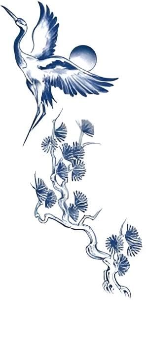 Water Transfer - Herbal gradual change geometric sky star chain tattoo sticker persistent non reflective design for safe skin application (Model 17)