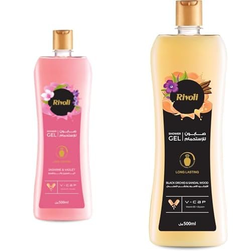 Rivoli Shower Gel Rose 500 ml and Rivoli Shower Gel Black 500 ml