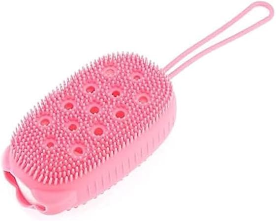 Bubble Bath Brush, Silicone Bath Body Brush,Body Brush Double Side Brush Quick Foaming Bubble,for Sensitive and all Kinds of Skin 2pc