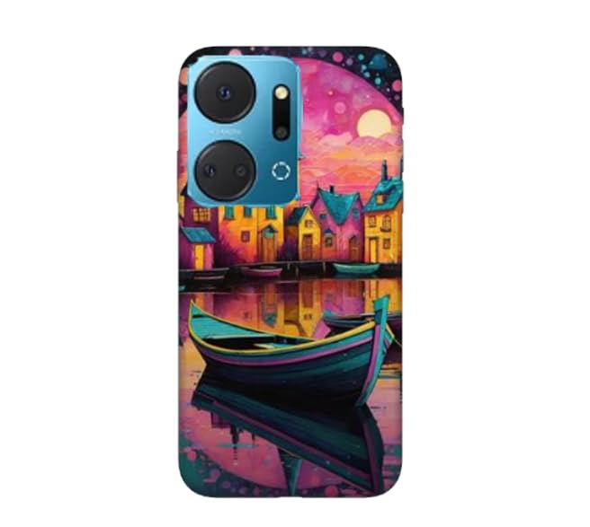 New design number 10075 Silicone Printed mobile case compatible with Honor X7a