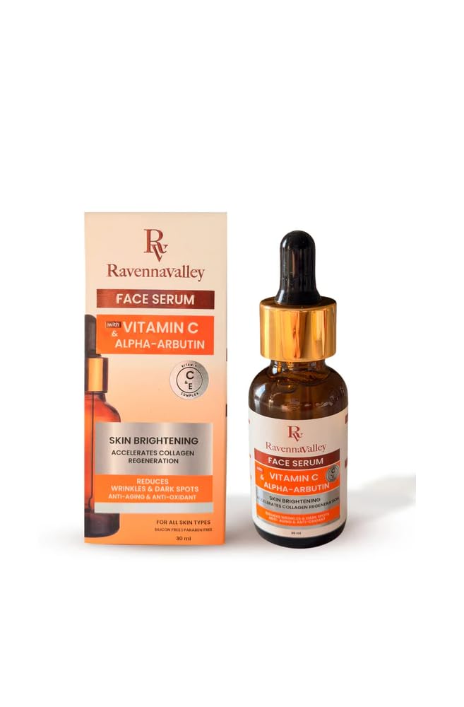 Vitamin C & Alpha Arbutin Face Serum, Brightening, for All Skin Types, Lightweight, Fast Absorbing