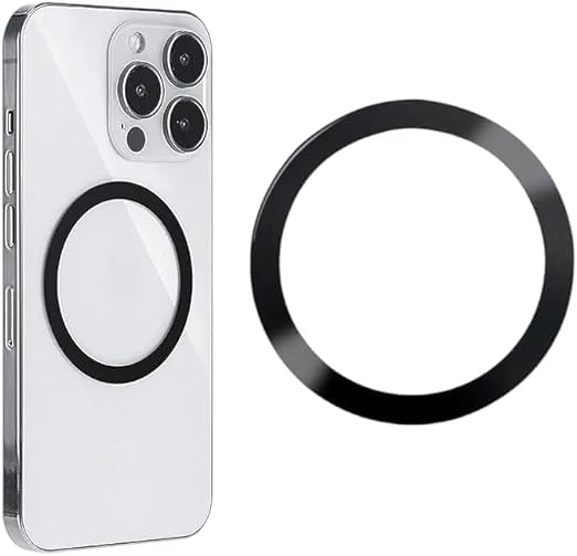 Magnetic Wireless Charger Metal Rings 1 PCS Compatible for Magsafe Charger,Compatible with iPhone Series, Pixel and Samsung Galaxy, OPPO, Xiaomii