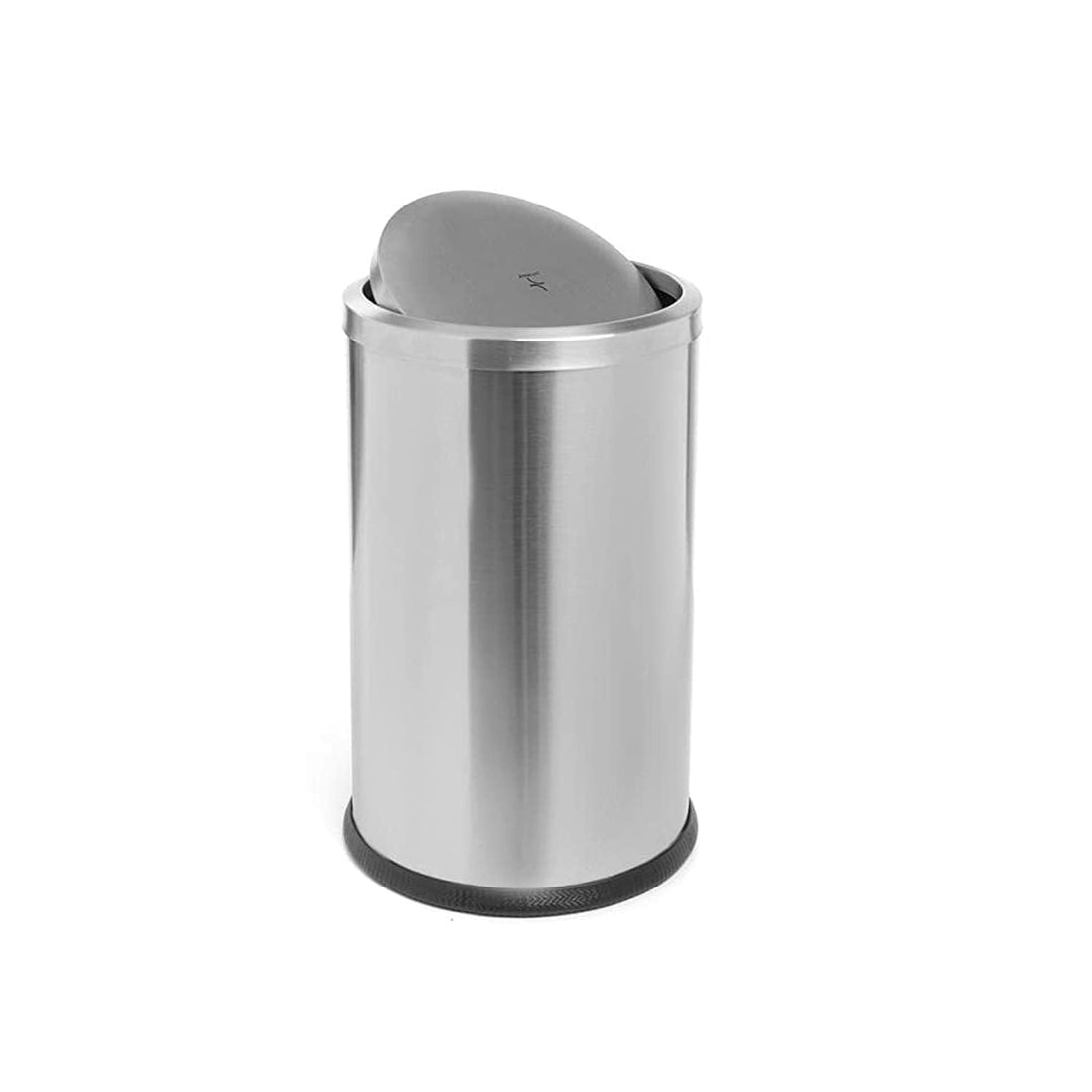 Primanova Stainless Steel Basket Trash Can Swing, Waste bin, Garbage wastebasket, Waste Bin can be for in your Home Under Desk, Office, Bedroom, Bathroom,9 Liter, Silver