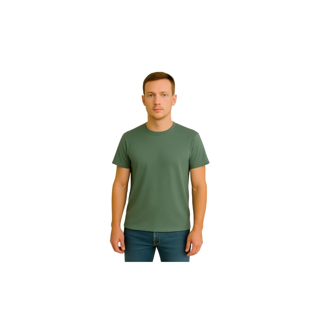 Men's Cotton Spandex T-Shirt, Athletic Fit, Premium Soft Fabric
