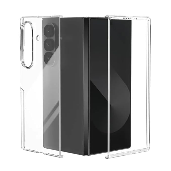 Next store Clear Case for Samsung Galaxy Z Fold 7 8.0 Inch with Built-in S Pen Holder Slot Slim Hard Shell Shockproof Anti-Yellow Full Body Protection Transparent