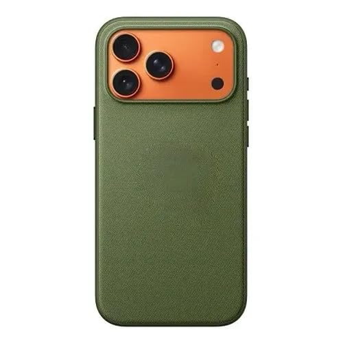 ECO Offical Woven Fabric case for iPhone 17 Pro Cover, Shockproof Woven Fabric, Raised Camera Edge, Anti-Slip, Compatible with Wireless Charger, Woven Shockproof Case (Dark Green)