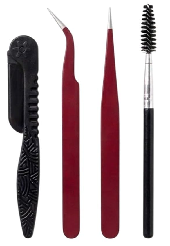 Eyebrow Razor SET, 4 in 1 Eyebrow Kit, Eyebrow Trimming Brow Razors, Brush, Eyebrow, 2 Tweezers, for Women