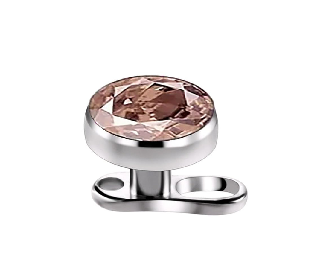 Microdermal Gem Dermal Anchor Piercing Jewelry - Champagne