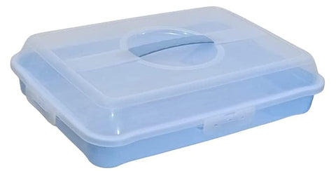elyassin plastic cake case with lid - multicolor