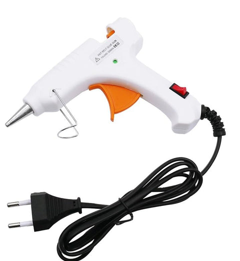 20W Electric Hot Glue Gun Melting Glue Gun – Compact and Lightweight, Fast Heating, Perfect for DIY Crafts, Artificial Pearl Arts and DIY Crafts (White)