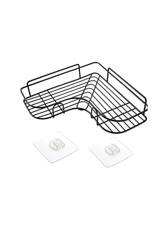 Shower Caddy Bathroom Shelf, Rust Proof Bathtub Accessories Organizer, Adhesive Basket Storage Rack Shampoo Holder Wall Organization (one piece)