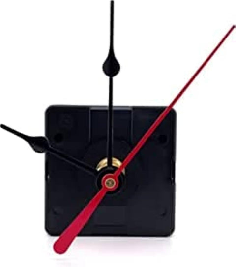 Hand Wall Clock Machine with Black Hand Set, Wall Clock Replacement Parts and Repair for Clock Movement Motor (Black)