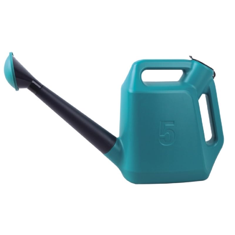 Plant Watering Pot 5L Teal Plastic Watering Sprinkler Italian with Round Spray Head for Garden Plants
