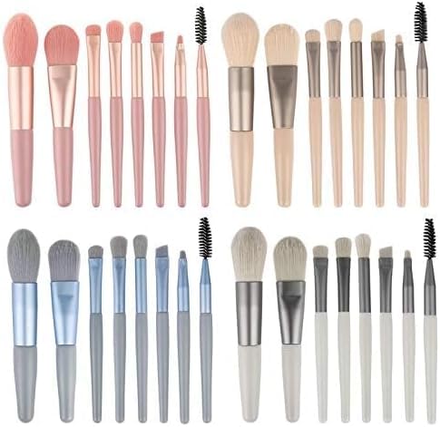 8 Pcs Professional Makeup Brush Set, Ultra Soft Makeup Brushes for Foundation Contour Concealer Eyeshadow Blending Eyeliner Tools for Women (Purple)