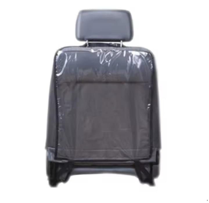 Car Seat Back Protector Cover, Clear Transparent Kick Mat, Universal Fit-1PC