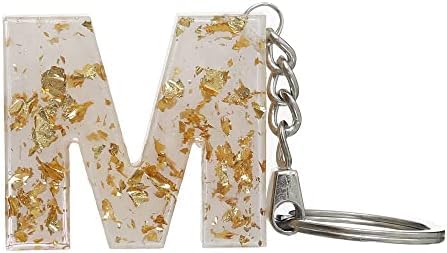Letter M Shape Keychain English Resin Epoxy Multicolor Unique and Attractive Gift