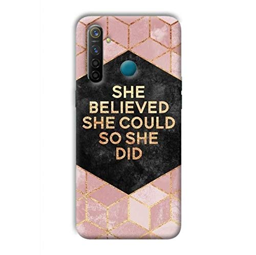 She Did back cover for Realme 5