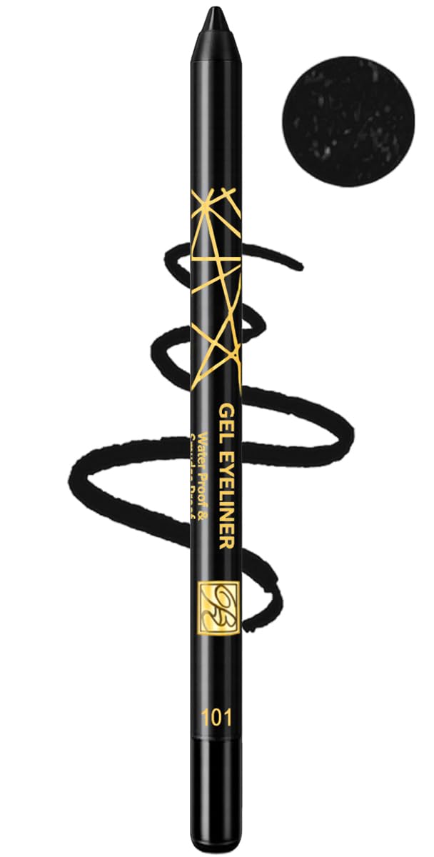 Rose Bery - Gel Eyeliner, Waterproof & Smudge Proof, Ultra Long Wear & Smooth Glide Formula, 1.2 GM, Model - RB-0922 (Black, 101)