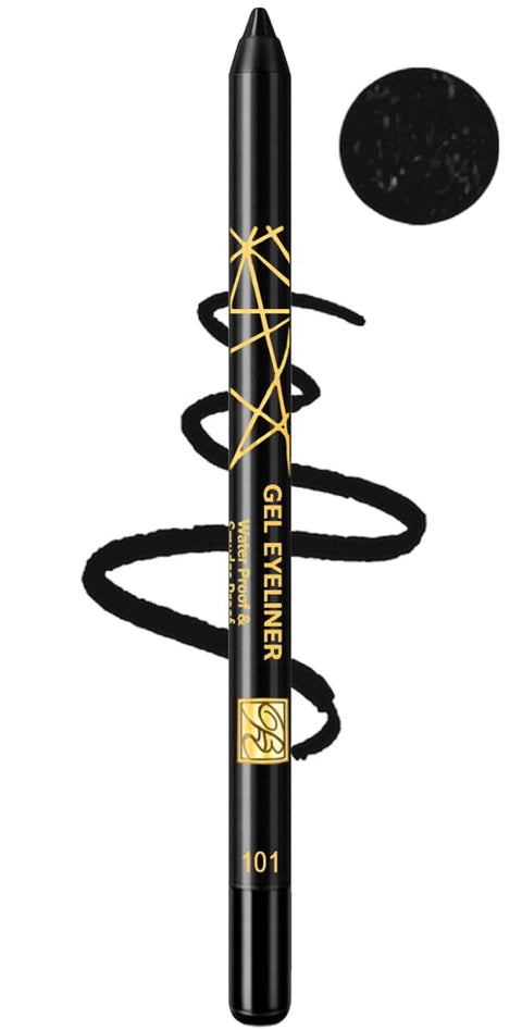 Rose Bery - Gel Eyeliner, Waterproof & Smudge Proof, Ultra Long Wear & Smooth Glide Formula, 1.2 GM, Model - RB-0922 (Black, 101)