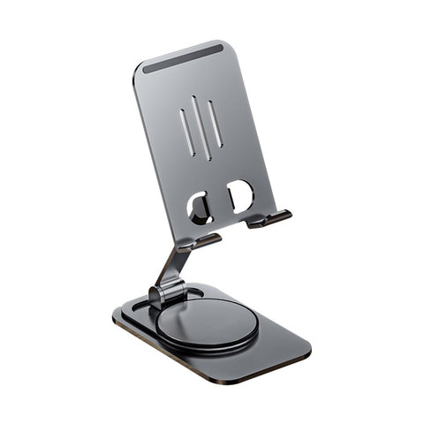 Foldable Aluminum Alloy Phone Stand - Adjustable Lazy Desktop Tablet Holder with 360° Rotation